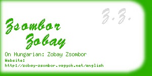 zsombor zobay business card